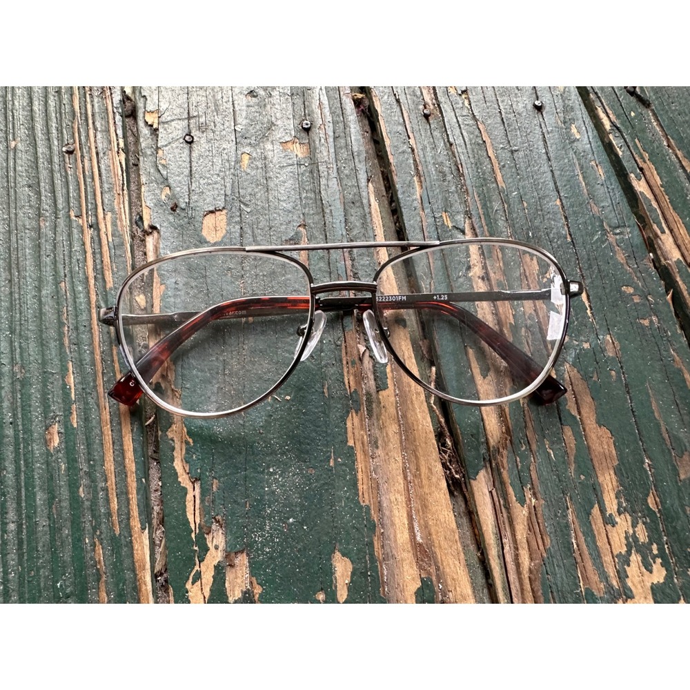 ICU Eyewear Aviator Reading Glasses +1.25 Gunmetal Metal Frame 76222301FM